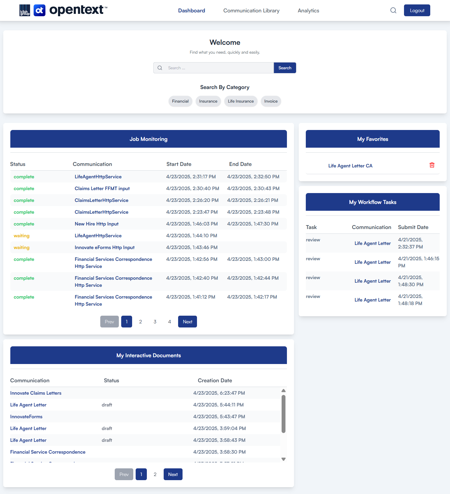 Dashboard Components